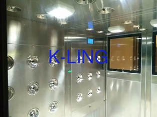 Túnel de alta tensão do chuveiro de ar de 220V 380V 50HZ para a sala de limpeza da indústria