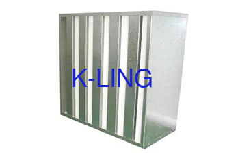A capacidade grande da poeira do filtro de ar do banco de H14 V galvanizou/quadro de aço inoxidável
