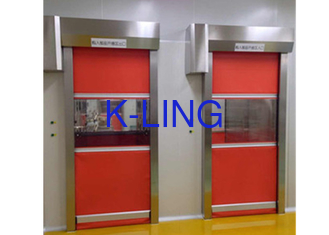 Porta automática completa do obturador de rolamento do túnel do chuveiro de ar da sala de limpeza para a entrega dos bens