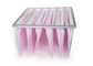 Filtro de ar não padrão F7 do bolso - cor cor-de-rosa da eficiência F9