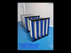 Filtro de banco de estrutura de plástico V para filtragem de salas limpas e desempenho em ambientes industriais