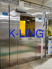 Túnel de chuveiro de ar de sala limpa de aço inoxidável com mini-dobras Filtro HEPA