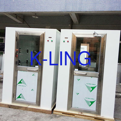 Chuveiro de ar em aço inoxidável com botão de parada de emergência, capacidade para 1-2 pessoas, frequência de 50Hz/60Hz