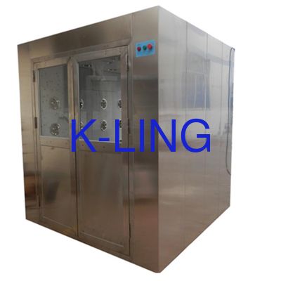 Módulo Assemble Tipo Duche de ar de aço inoxidável com H13 Mini-pleat HEPA Filtro e botão de parada de emergência