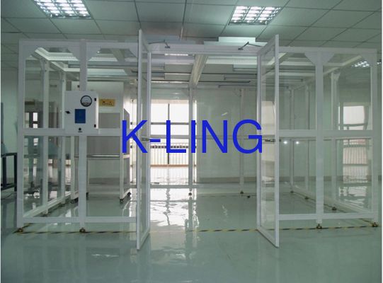 Sistema de sala limpa modular com iluminação LED integrada ISO5 ISO6 ISO7 ISO8 Nível de purificação e material de piso de PVC