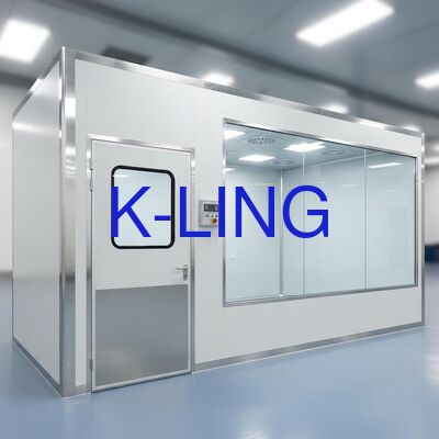 Sala limpa modular com filtros HEPA/ULPA 99,995% @ 0,3μm, unidade de filtro de ventilador 1175x1175x350 mm e classificação ISO7