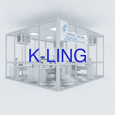 Mais de 350 Lux Sala limpa modular Incorporando PVC ou Alumínio Material de piso de liga Classe 100 1000 10000 Nível de purificação Otimizado para montagem de eletrônicos