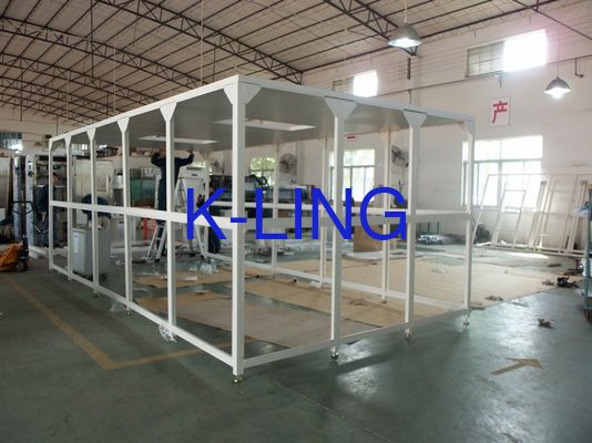 Sala limpa de parede macia de alta umidade com parede de filme de PVC e cabine de fluxo laminar de tamanho personalizado