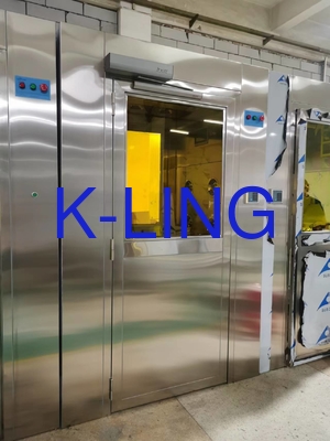 Nível de proteção IP54 túnel de chuveiro de ar com sistema de iluminação LED e mini-dobras filtro HEPA