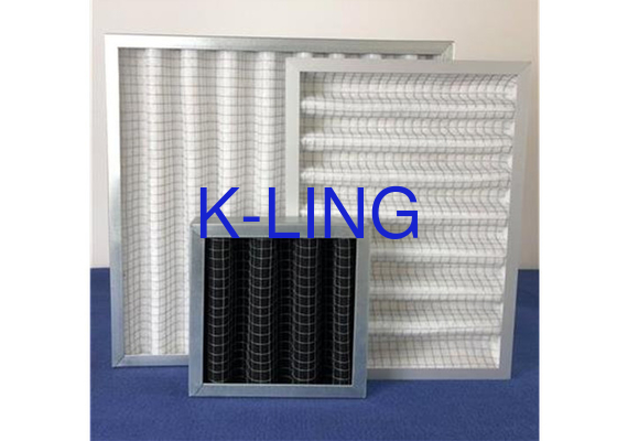 Filtros de ar de painel plissado de material de carbono ativo para purificação do ar