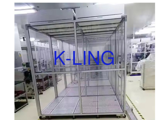 Sala limpa de módulo personalizado Sala limpa de parede macia com iluminação LED e controle PLC