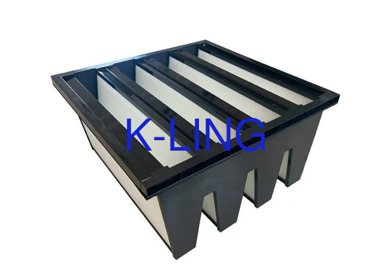 Quadro de plástico V Banco Filtro para industrial poliuretano de adesivo flexível Temperatura máxima 80 ° C