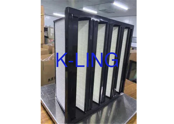 Quadro de plástico V Banco Filtro para industrial poliuretano de adesivo flexível Temperatura máxima 80 ° C