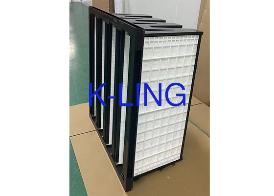 W Forma V-Banco Tipo HEPA filtros de plástico Médio Industrial Micro Filtro de Ar