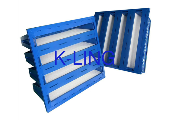 Filtro de banco de plástico com alta eficiência de filtragem 99,9% e capacidade de armazenamento de poeira 200-2400 g/m2