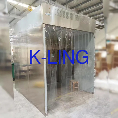 Cabine de pesagem de controlo de portas com modo de chuveiro de ar de dois lados e cortina de PVC