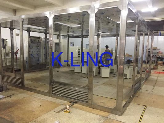 Sistema de sala limpa modular com filtro HEPA de tamanho personalizado e piso antiestático de PVC