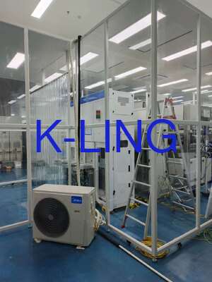 Sala limpa modular com filtração Hepa 99,99%@0,3um e montagem rápida para nível de limpeza ISO 5 Sala limpa de parede macia