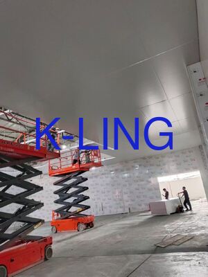 Painel Sandwich de vidro de magnésio de lã de rocha 50 mm de parede dura Sala limpa Classe 1000 ISO5 ISO6 ISO7 Classe de purificação Sistemas de painéis de parede