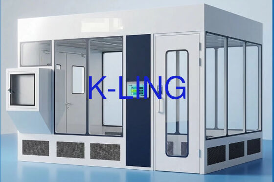 Sala limpa modular com certificação ISO5/ISO6/ISO7/ISO8, filtro HEPA e pré-filtro e piso antiestático de PVC para fabricação aeroespacial