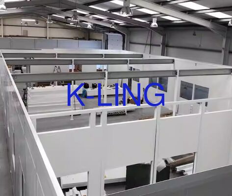 Sala Limpa Modular ISO 5 Classe 100 com Filtro HEPA e Pré-filtro e Painel Sanduíche de Lã de Rocha de Magnésio de Vidro para Microeletrônica