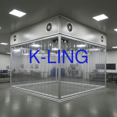 Sala Limpa Modular com Filtro HEPA e Pré-filtro Apresentando Painel Sanduíche de Lã de Rocha de Magnésio de Vidro de 50mm e Vidro Orgânico a Vácuo de Camada Dupla
