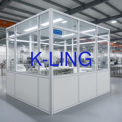 Sala Limpa Modular ISO 5 Classe 100 com Filtro HEPA e Pré-filtro e Painel Sanduíche de Lã de Rocha de Magnésio de Vidro para Microeletrônica