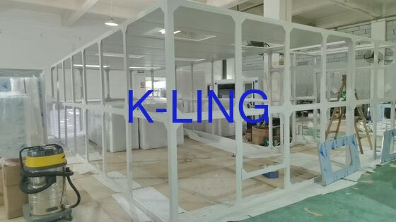 Sala limpa modular ISO classe 5 a ISO classe 8 com piso de vinil de PVC Soluções de sala limpa sem poeira para ambientes controlados