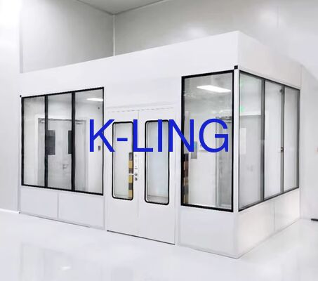 Mais de 350 Lux Sala limpa modular Incorporando PVC ou Alumínio Material de piso de liga Classe 100 1000 10000 Nível de purificação Otimizado para montagem de eletrônicos