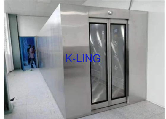 Auto túnel do chuveiro de ar da porta da corrediça com 3 ventiladores e os bocais de ar ajustáveis