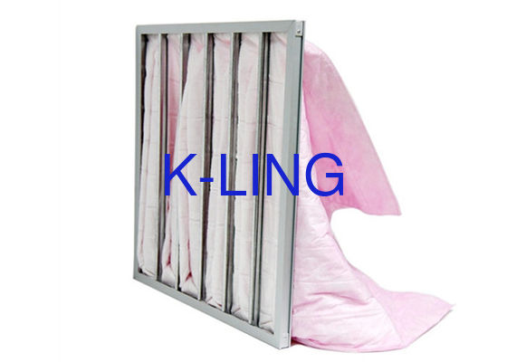 Saco de filtro médio do ar do bolso da eficiência F5-F9 com fibra sintética