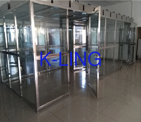 Fluxo de ar unidirecional da sala de limpeza de alumínio feita sob encomenda de Softwall do quadro