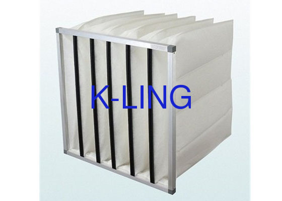 Eficiência Saco de filtro de fibra sintética Saco de filtro de ar com estrutura de liga de alumínio