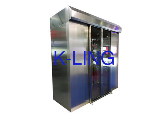 Chuveiro de ar bilateral da sala de limpeza SUS304 da classe 100 do sopro para a mercadoria