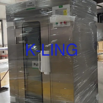 Chuveiro de ar de sala limpa com configuração de pré-filtro e dimensão de instalação compacta