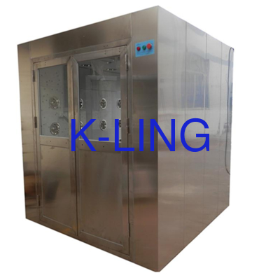 Módulo Assemble Tipo Duche de ar de aço inoxidável com H13 Mini-pleat HEPA Filtro e botão de parada de emergência