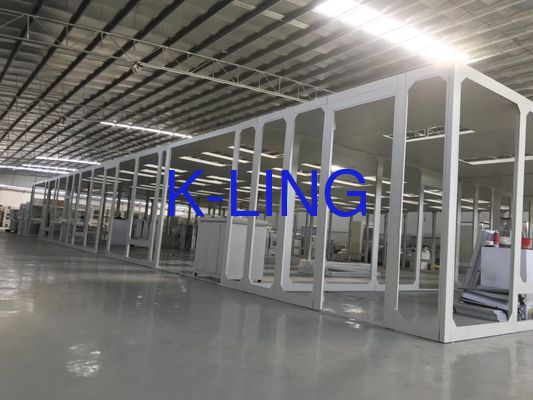 Sistema de sala limpa modular com 99,99% @ 0,3UM HEPA Filtro, tamanho personalizado e classificação de purificação ISO5/6/7/8