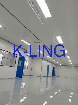 Sala limpa modular com nível de ruído inferior a 65 dB e luz de purificação superior a 300 lux para as normas da classe 1000/ISO5/ISO6/ISO7