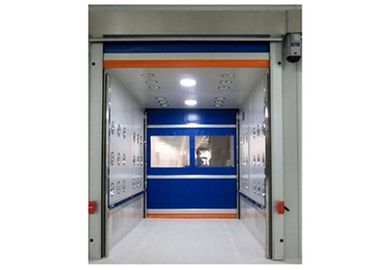 Quarto desinfetado rápido de chuveiro de ar da porta do rolamento do PVC com cor azul branco/vermelho
