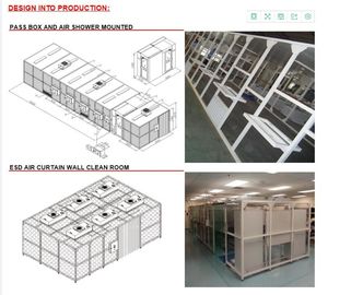 quarto desinfetado 1000 de Softwall da farmácia da classe de 110V 60HZ com filtragem de HEPA