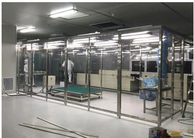 Quarto desinfetado da classe 10000 de Softwall com luz do diodo emissor de luz/dispensar abaixo da cabine do fluxo