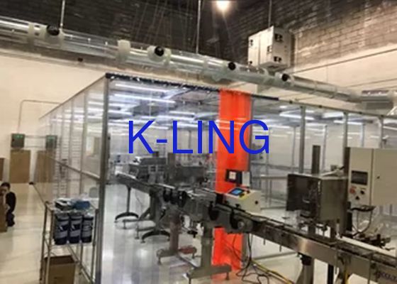 Classe 10000 SUS 304 Quadro de parede macia Sala limpa para produção com parede de plexiglás