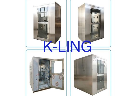 Chuveiro de ar dobro da sala de limpeza da porta de balanço SUS201 do bloqueio