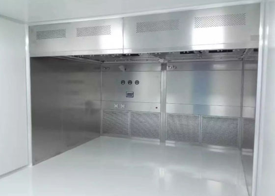Quarto desinfetado da classe 100 que pesa a cabine com sistema de controlo do PLC