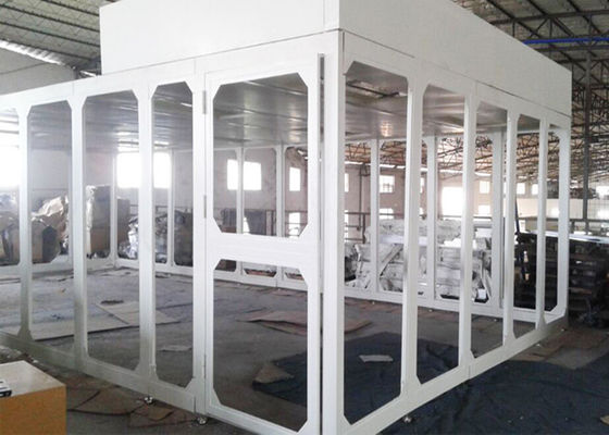 Pulverize cabine portátil de aço revestida da sala de limpeza da classe 100/cabine fluxo laminar