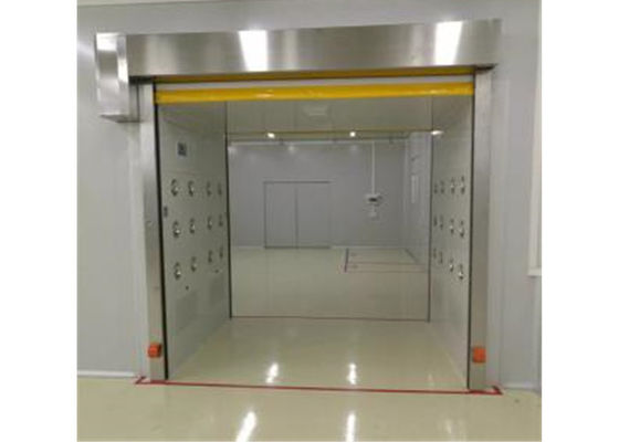 túnel de aço inoxidável do chuveiro de ar de 1.2mm SUS304/201 com as portas do rolo do PVC