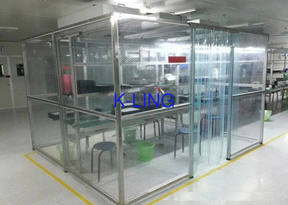 Tubulação quadrada de aço inoxidável da classe 100000 modulares da sala de limpeza de Softwall da farmácia