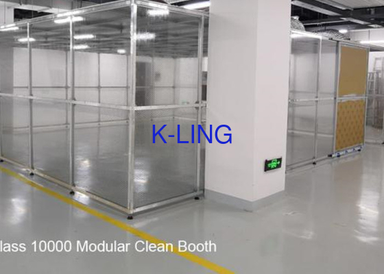 Quadro de alumínio da estrutura do equipamento limpo farmacêutico do quarto desinfetado da cabine FFU de Softwall